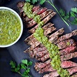 Grilled Skirt Steak with Chimichurri Sauce l Panning The Globe