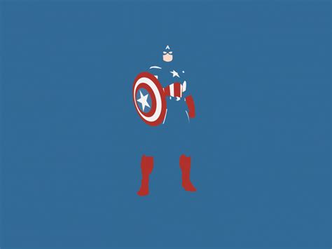 800x600 Resolution Captain America Marvel Comics Minimalism 800x600