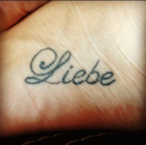 My First Tattoo It Means Love In German Which Is My First Language