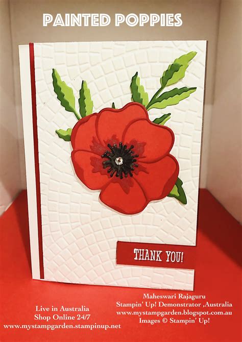 Stampin Up Painted Poppies Poppy Cards Stampin Up Stamping Up Cards