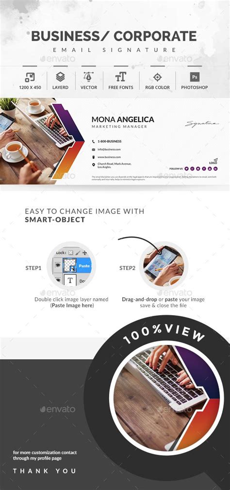 Some of its main features are Email Signature | Email signatures, Email signature ...