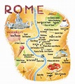 Rome map by Scott Jessop. July 2014 issue | Voyage italie, Italie, Rome