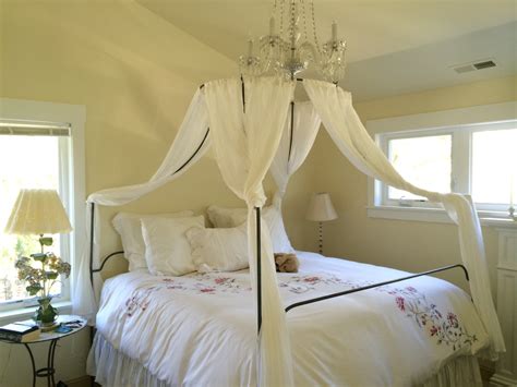 Wrought Iron Canopy Bed Shabby Chic Style Bedroom New York By