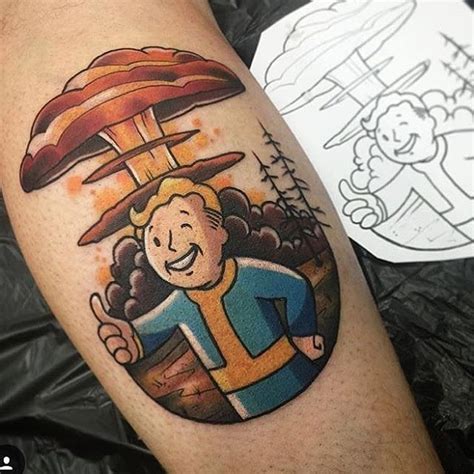 Fallout Tattoo Fallout Tallouttattoos Fallout Tattoo Comic Book Tattoo Fallout 4 Tattoos