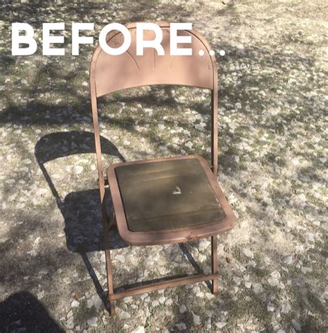 I basically did the opposite of what i did with the fist colour, spray painting from the bottom up until i had slightly overlapped onto where the blue was. The Story Behind The Vintage Metal Chairs... | Vintage metal chairs, Metal chairs, Upcycle chair