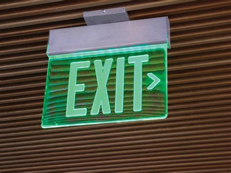 Glass Green Led Exit Sign Board Shape Rectangle Rs 800 Piece Id 11159453473