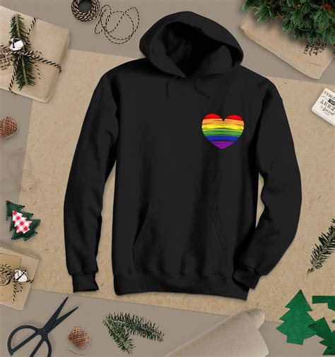 S4e Mens Rainbow Flag Heart Hoodies Gay Pride Parade Lgbtq Sweatshirts
