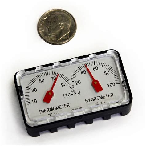 Mini Display Case Dial Thermo Hygrometer Talas