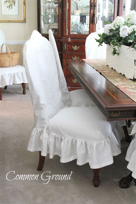 Complete your home with elegant seating. common ground : Dining Chairs Slip Cover Reveal