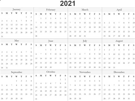 There are so many events and deadlines to ke. Blank Printable 2021 Calendar Template | Free printable ...