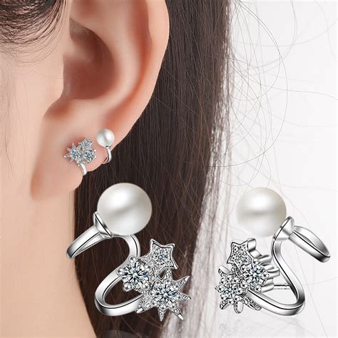 New Fashion Sterling Silver Earrings For Women Classic Ear