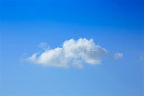 One Cloud On Clear Blue Sky Stock Image Image Of Cloudy Alone 96097481