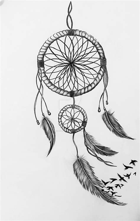 Lets Your Dreams Be Free Dreamcatcher Drawing Dream Catcher Tattoo