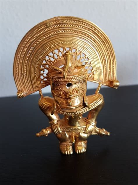 Pre Columbian Figure Tumbaga Gold Artifact 93 X 72 X 38 Catawiki