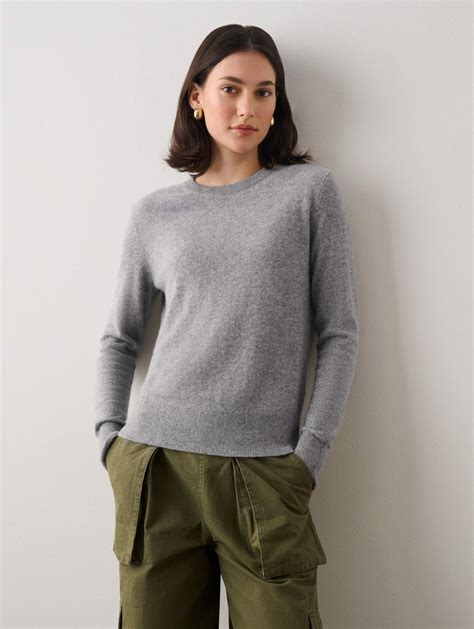 Essential Cashmere Crewneck White Warren