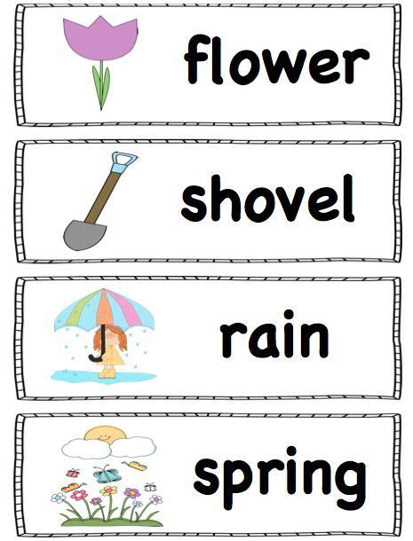 It's full of learning activities that are perfect for young learners. Spring Words | Spring words, Preschool word walls, Spring ...