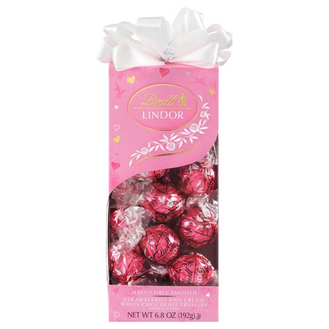 Save On Lindt Lindor Traditions Strawberry And Cream White Chocolate