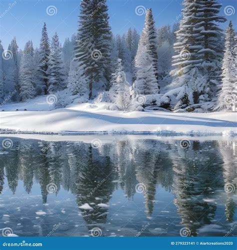 1340 Winter Wonderland A Serene And Wintry Background Featuring A