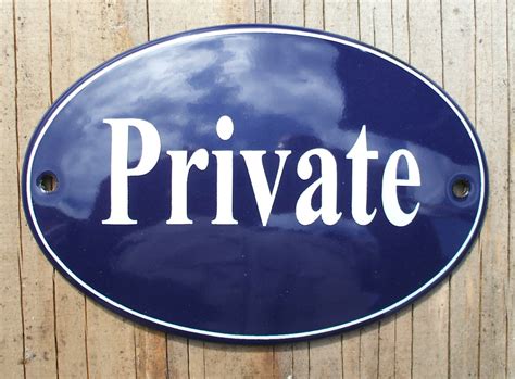 Private 12x8cm Classic Enamels Signs