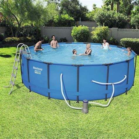 Bestway Ft X Ft X In Round Above Ground Pool In The Above Ground Pools Department At