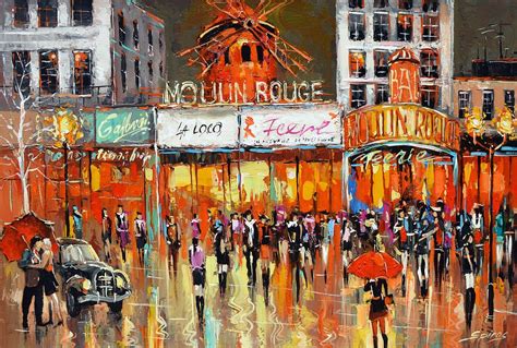Moulin Rouge Paintings On Canvas Claudiebournazian