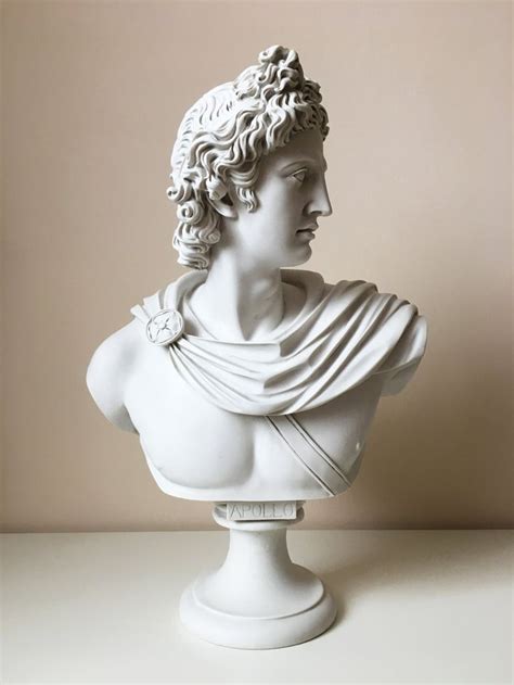 Apollo Bust Sculpture Greek Statue Of Apollo Belvedere Etsy Bust