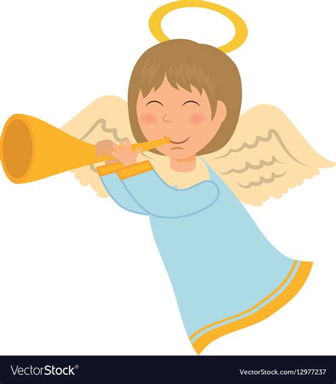 Cute Angel Cartoon Royalty Free Vector Image Vectorstock