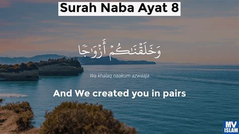 Surah Naba Ayat 8 788 Quran With Tafsir My Islam