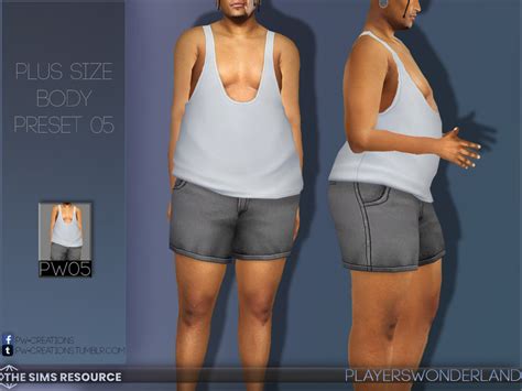 Plus Size Body Preset 05 The Sims 4 Catalog