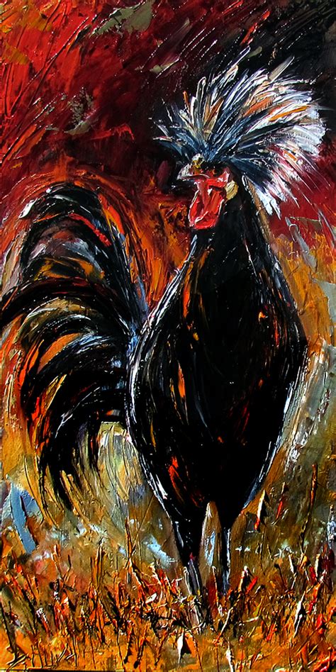 Debra Hurd Original Paintings And Jazz Art Rooster Art Original Oil