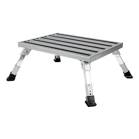 Camco Adjustable Height Aluminum Platform Step Supports Up To 1000lbs