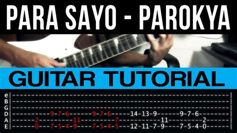 Para Sayo Parokya Ni Edgar Intro Solo Guitar Tutorial With Tab