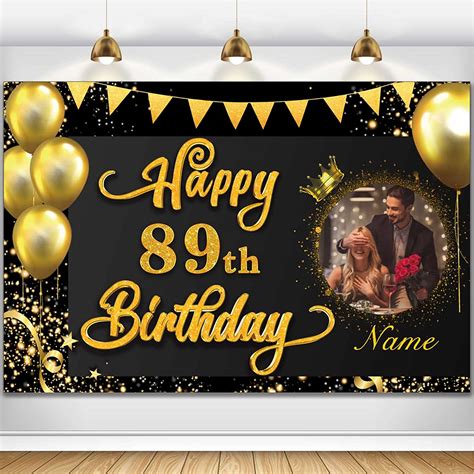 custom happy 89th birthday decorations banner 89 years old birthday decorations