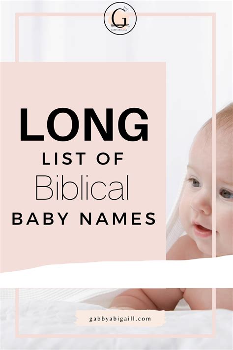 80 Cute Rare Biblical Baby Names GABBYABIGAILL Baby Names Baby