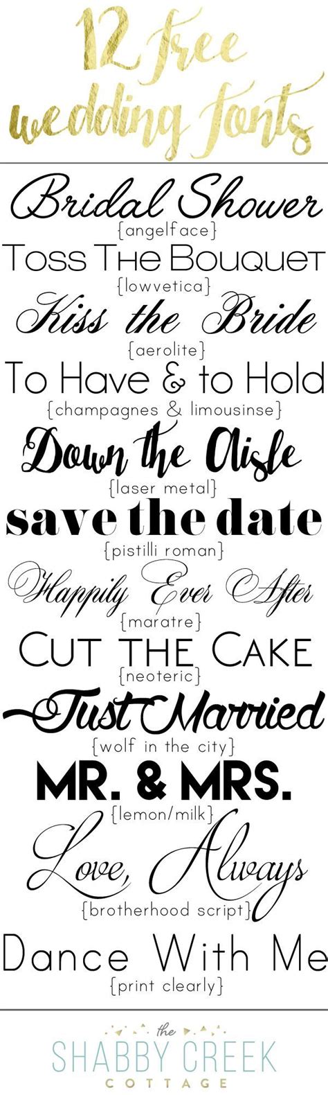 Wedding Fonts 12 Free Fonts For Personal Use Free Wedding Fonts