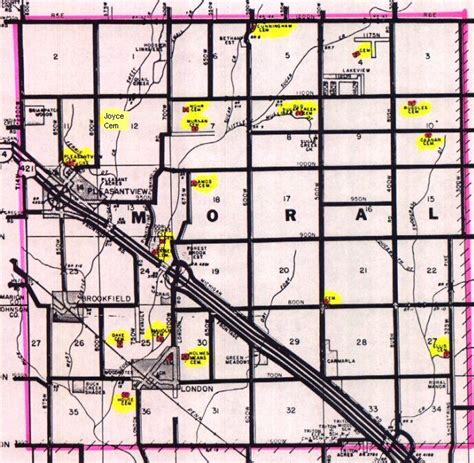 Shelby County Indiana History And Genealogy Moral Twp Map