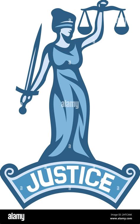 Una Diosa De La Justicia Etiqueta De Ilustración Vectorial Imagen