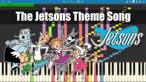 The Jetsons Theme Song Piano Tutorial Synthesia Visual Sheet Music Youtube