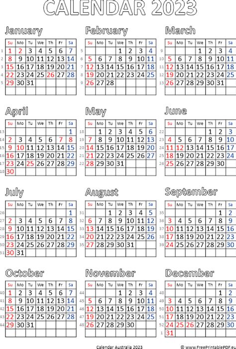 Printable 2023 Calendar Australia With Public Holidays Imagesee