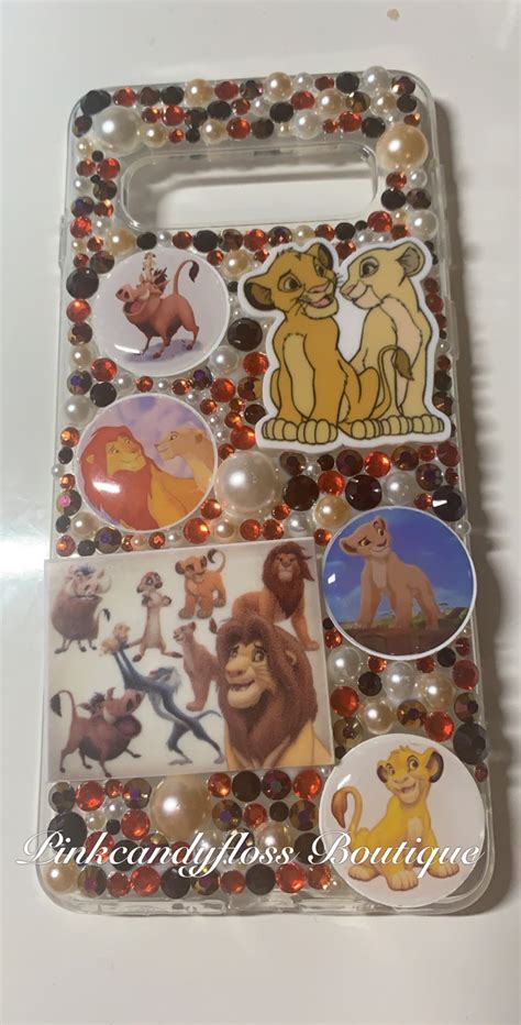 The Lion King Fully Bling Custom Phone Case Handmade Iphone Etsy