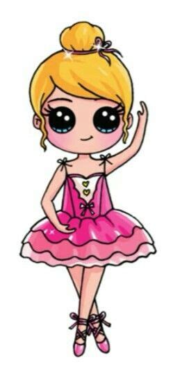 Personnage dessin facile et kawaii. Ballerina By:Draw so cute | 365 dessins kawaii, Dessins ...