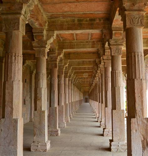 Historic Stone Pillars Of Ancient Palace India Stock Photo Image Of