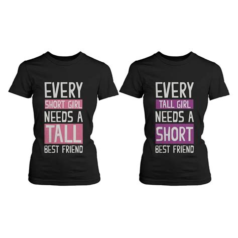 365 Printing Best Friend Shirts Short And Tall Best Friends Bff