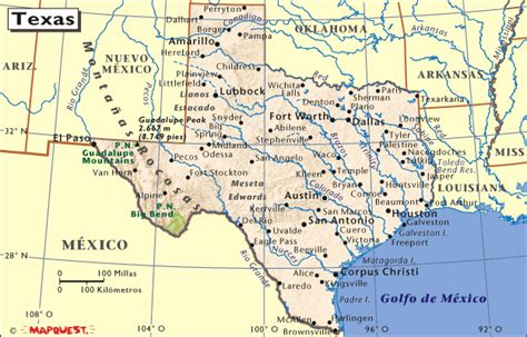 Mapa De Texas Con Carreteras Y Nombres World Map