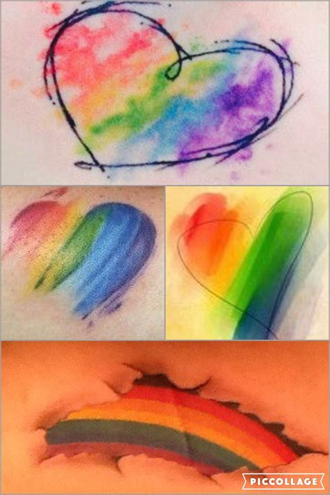 Pride Rainbow Watercolor Tattoo Ideas Rainbow Tattoos Watercolor