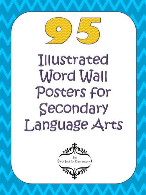 Not Just For Elementary 95 Illustrated Word Wall Posters For Language Arts