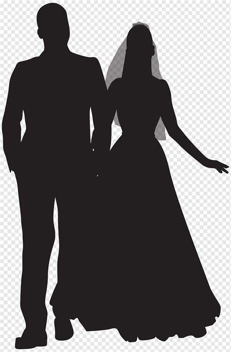 Silhouette Wedding Couple Couple Love Wedding Couple Png PNGWing