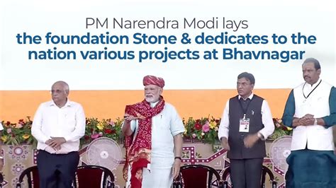 Pm Narendra Modi Lays The Foundation Stone And Dedicates To The Nation