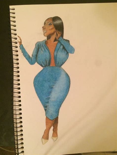 This Is A Drawing Of A Thick Black Girl Girl Drawing Drawings