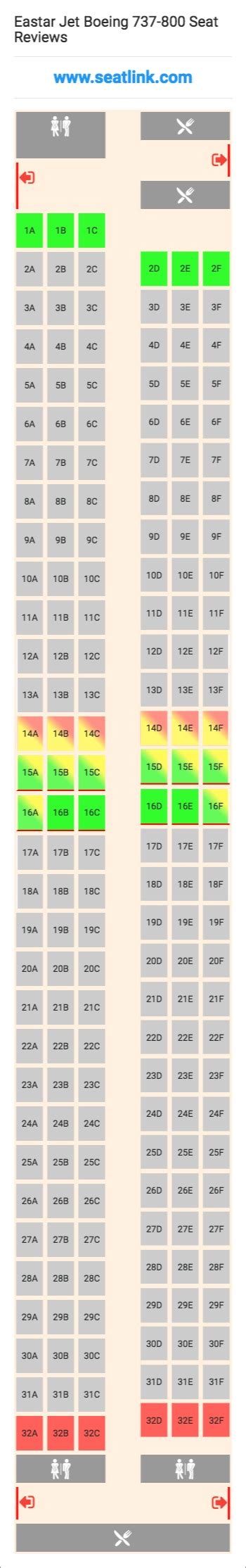 Eastar Jet Boeing 737 800 Seating Chart Updated January 2024 Seatlink